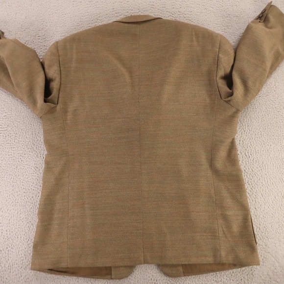 Marled Jacket XL Green Brown Melange Hopsack Patch Pockets Blazer 46S NEW $175 - Picture 8 of 14